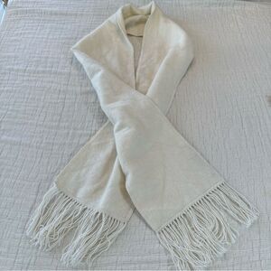 Peruvian Link Woven Tassel Detailed Scarf, Women's Size OS - Cream